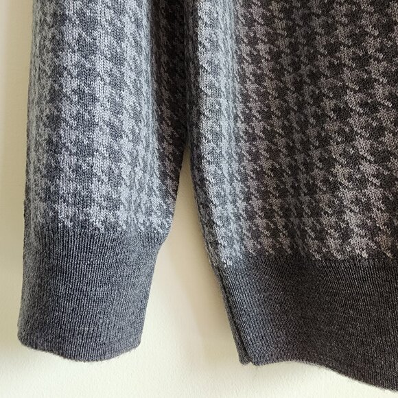 2XL Sweater Gray Jos A Bank Mock Neck Quarter Zip Mens New Merino Wool Blend Nwt - Picture 8 of 17